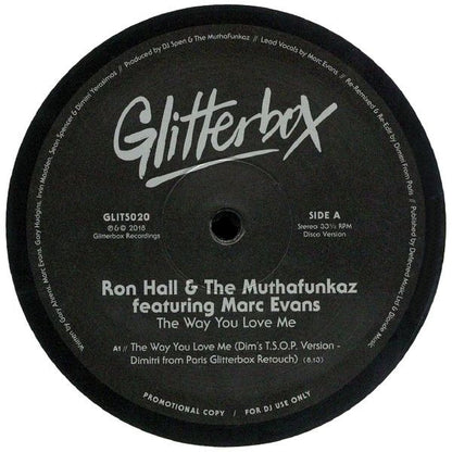 Ron Hall The MuthaFunkaz Marc Evans – The Way You Love Me (12", Glitterbox, 2018) Front Cover