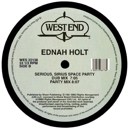 Ednah Holt : Serious, Sirius Space Party (12", Single, RE, RM)