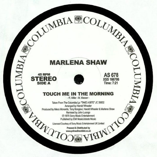 Marlena Shaw : Touch Me In The Morning (12", Promo, RE)