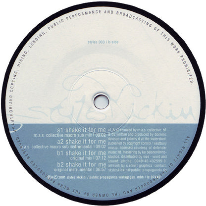 DJD Pres. The Hydraulic Dogs : Shake It For Me (12")