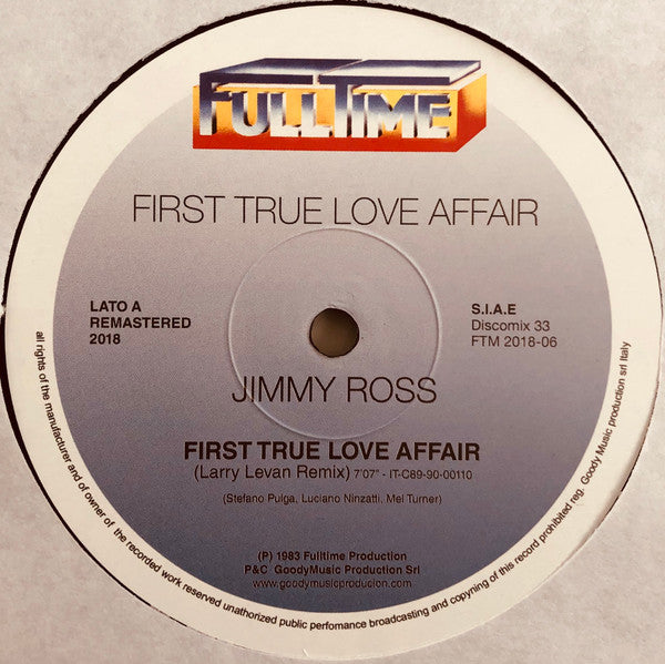 Jimmy Ross : First True Love Affair (12", Num, RM)