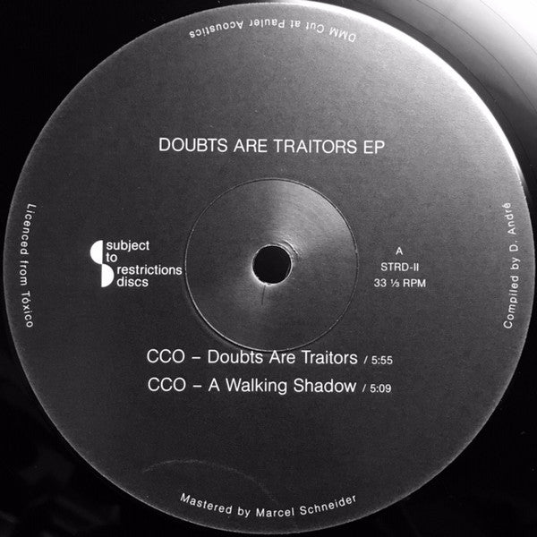 Contra Communem Opinionem, Narco Marco : Doubts Are Traitors EP (12", EP, Comp, Ltd)