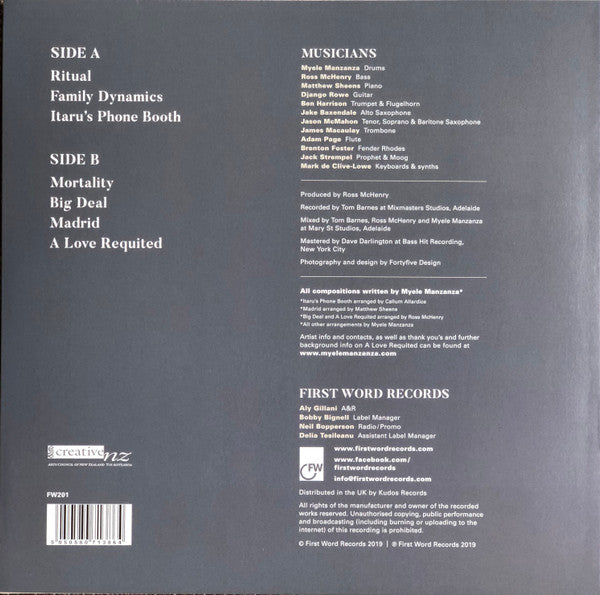 Myele Manzanza : A Love Requited (LP, Album)