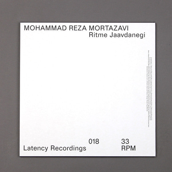 Mohammad Reza Mortazavi : Ritme Jaavdanegi (LP)