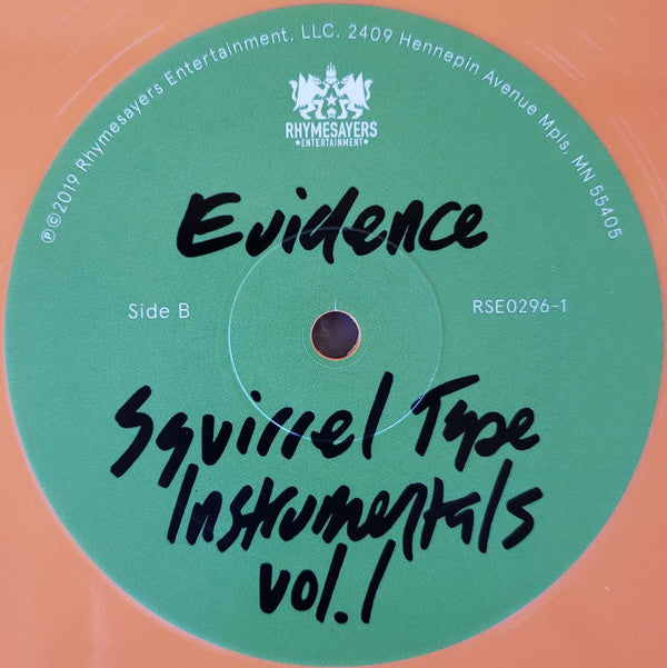 Evidence – Squirrel Tape Instrumentals Vol. 1 (LP, Color, Rhymesayers Entertainment, 2019) Image 4