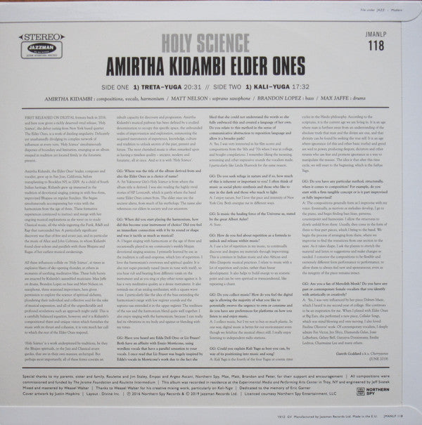 Amirtha Kidambi, Elder Ones : Holy Science (LP, Album)