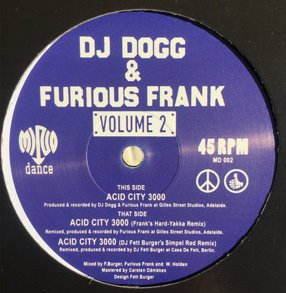 DJ Dog (2) & Furious Frank : Acid City 3000 (12")