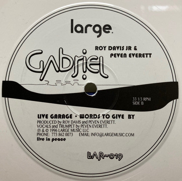 Roy Davis Jr. & Peven Everett : Gabriel (12", RE, RP, Whi)