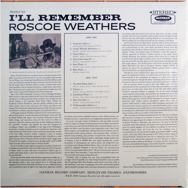 Roscoe Weathers : I'll Remember (LP, Comp)