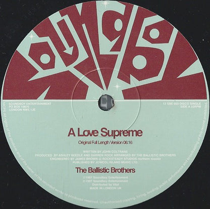 Ballistic Brothers : A Love Supreme (12", Single)