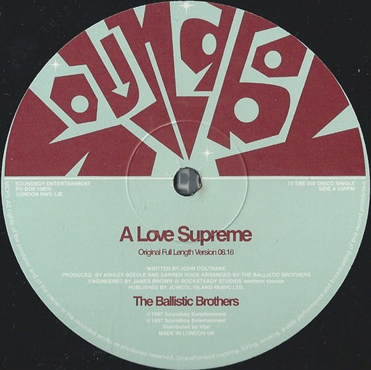 Ballistic Brothers : A Love Supreme (12", Single)