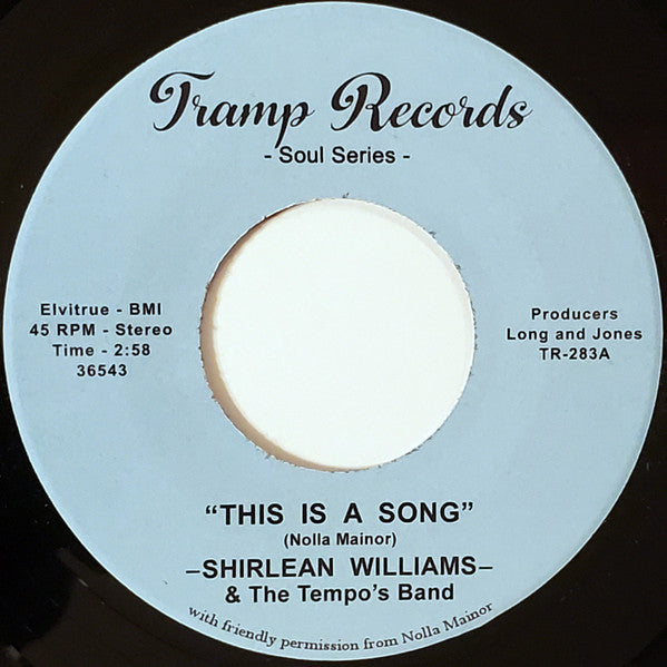 Shirlean Williams & The Tempo's Band : This Is A Song (7", RE)