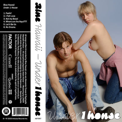 Blue Hawaii – Under 1 House (Cassette, Arbutus Records, 2020) Back Cover