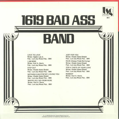 1619 Bad Ass Band – 1619 Bad Ass Band (LP, TSG Records, 2026) Back Cover