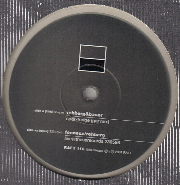 Rehberg & Bauer / Fennesz / Peter Rehberg : 7"/10"/12" EP (12", EP, Ltd, Cle)