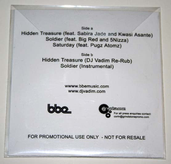 DJ Vadim : Hidden Treasure (CDr, Single, Promo)