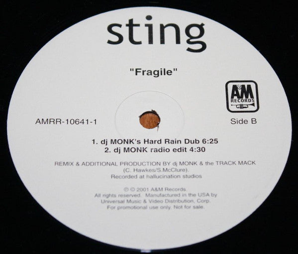 Sting : Fragile (12", Promo)