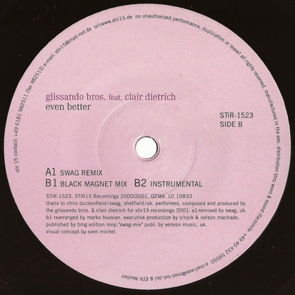 Glissando Bros. Feat. Clair Dietrich : Even Better (12")