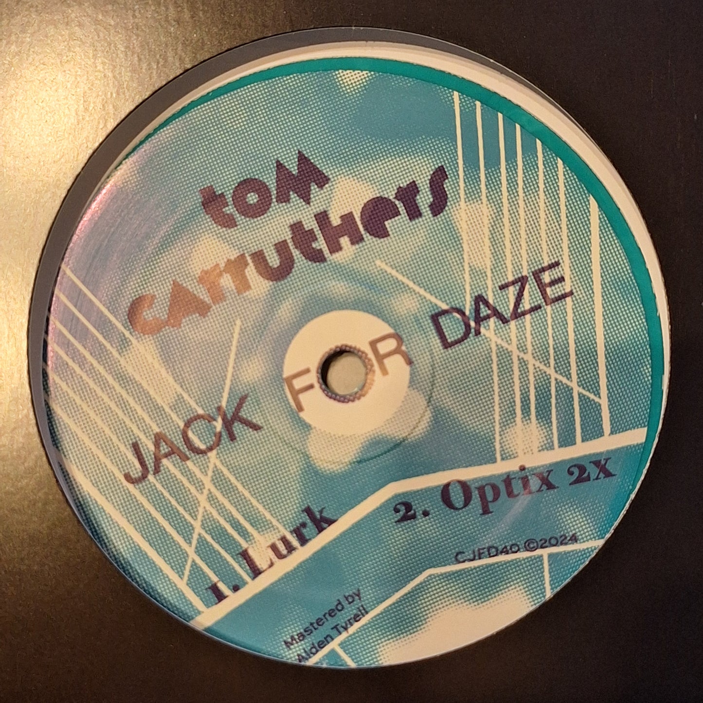 Tom Carruthers – Analysis (12", Marbled Teal, Clone Jack For Daze, 2025) Back Cover