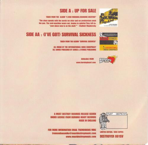 The International Noise Conspiracy : Up For Sale (7", Single)