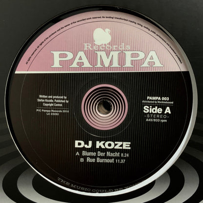 DJ Koze : Blume Der Nacht / Rue Burnout (12")