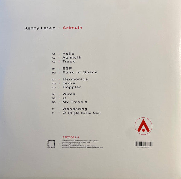 Kenny Larkin : Azimuth (2xLP, Album, RE, RM, Cle + 10", RE, RM, Cle + Ltd,)