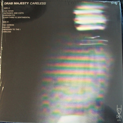 Drab Majesty – Careless (LP, Red/Orange Split, Dais Records, 2022) Back Cover