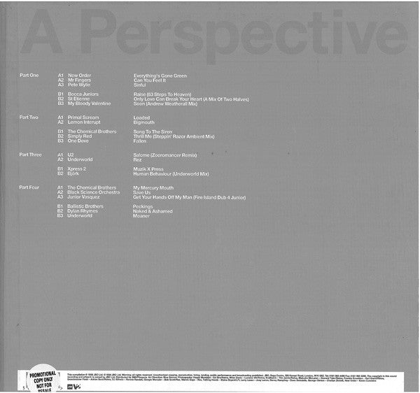 Various – JBO: A Perspective 1988-1998 (4xLP+Box Set, JBO, 1998) Back Cover