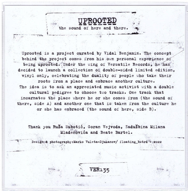 Various : Vidal Benjamin Presents: Uprooted #1 Vladimir Ivković (7")