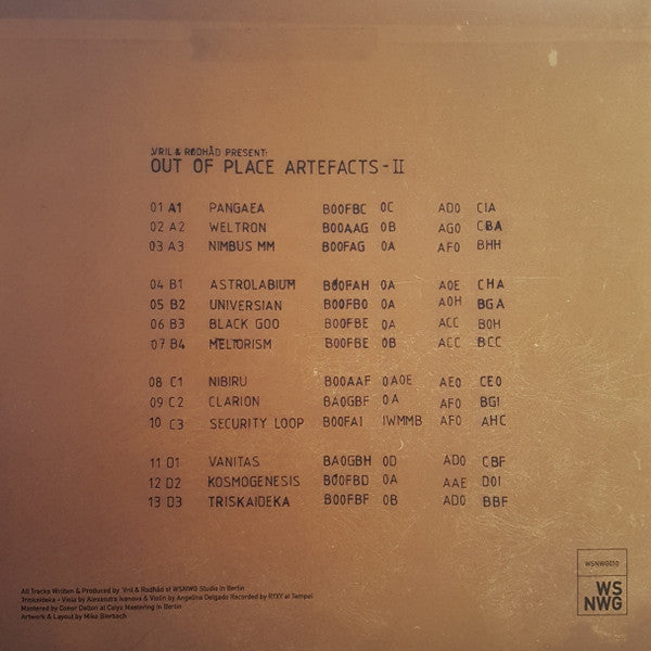 Vril (2) & Rødhåd : Out Of Place Artefacts II  (2xLP, Album)