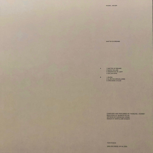 Kassel Jaeger : Shifted In Dreams (LP, Album)