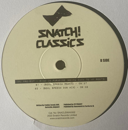 David Morales Presents The Face (3) / FPI Project : Needin U / Rich In Paradise (Going Back To My Roots) (12")