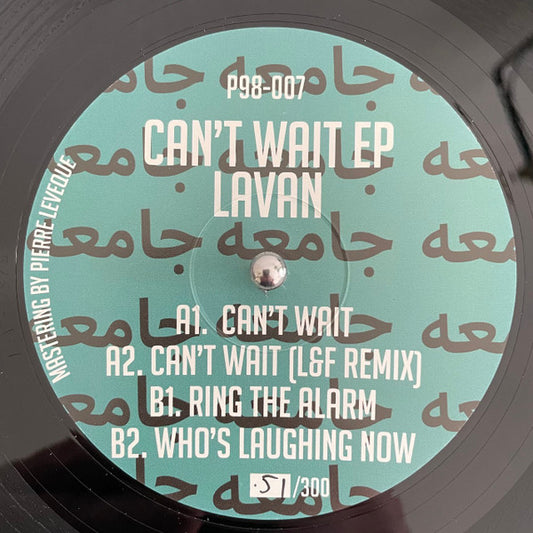 Lavan (5) : Can't Wait (12", EP, Num)