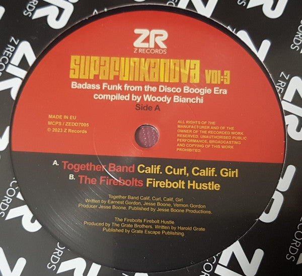 Together Band The Firebolts – Supafunkanova Vol:3 (7", Z Records, 2023) Front Cover