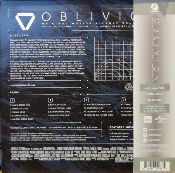 M83 : Oblivion (Original Motion Picture Soundtrack) (2xLP, Album, RE, RP, Eco)