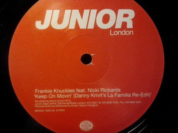 Frankie Knuckles Feat. Nicki Rickards* : Keep On Movin' (12")