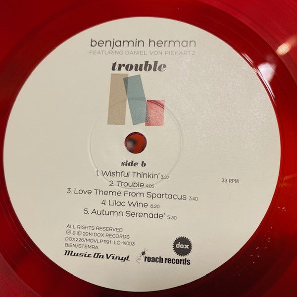 Benjamin Herman Featuring Daniel von Piekartz : Trouble (LP, Album, Ltd, Tra)