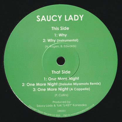 Saucy Lady – Why (12", Dippin' Records, 2023) Front Cover