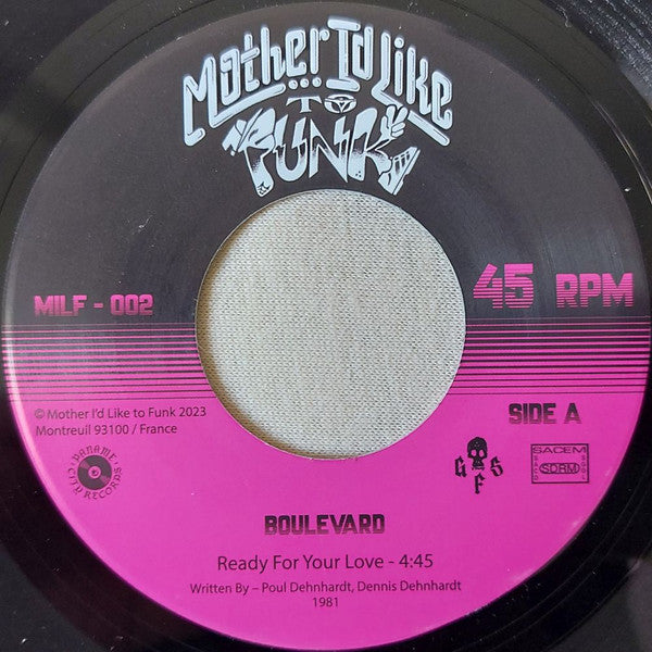 Boulevard (3) : Ready For Your Love (7", Ltd, RE)