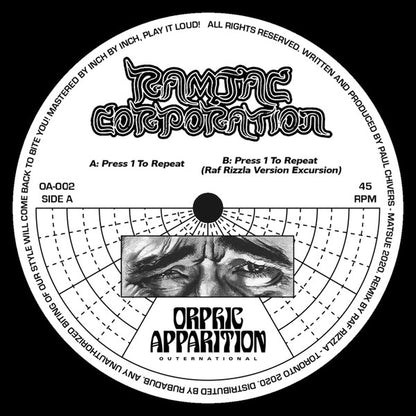 Ramjac Corporation – Press 1 To Repeat (12", Orphic Apparition, 2023) Front Cover