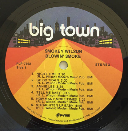 Smokey Wilson : Blowin' Smoke (LP, Album, Ltd, RE, RM)