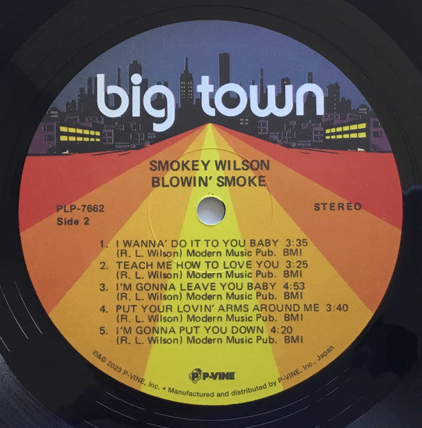 Smokey Wilson : Blowin' Smoke (LP, Album, Ltd, RE, RM)