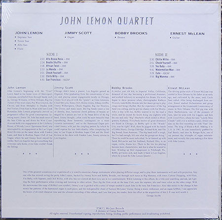 John Lemon Quartet* : Yes Baby (LP, Album, Bioplastic, Ltd, Num)