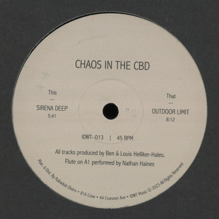 Chaos In The CBD : Sirena Deep (12")