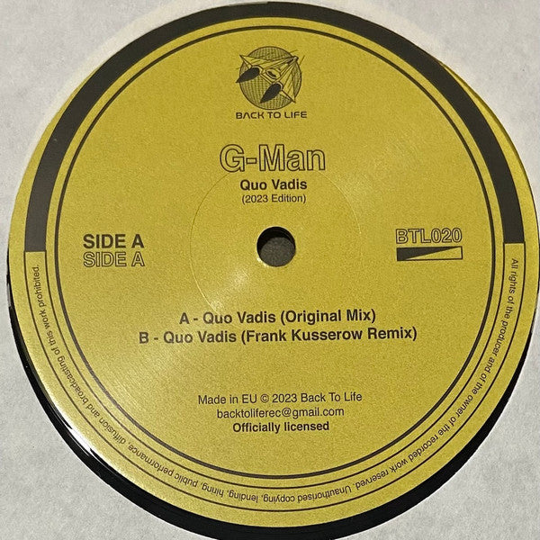 G-Man : Quo Vadis (12")