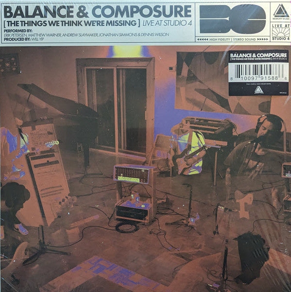 Balance And Composure : The Things We Think We're Missing - Live At Studio 4 (LP, Album, Pin)