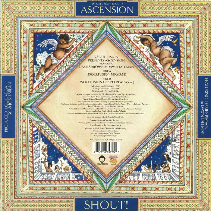 2SoulFusion Ascension Dames Brown Dawn Tallman – Shout! (12", Transparent Yellow, Vega Records, 2026) Back Cover