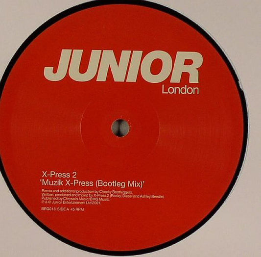 X-Press 2 – Muzik X-Press (12", Junior London, 2001) Front Cover