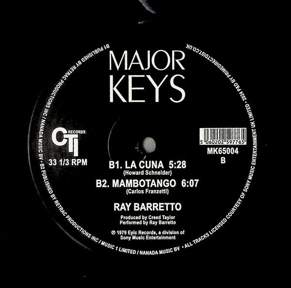 Ray Barretto – Pastime Paradise (12", Major Keys, 2024) Image 4