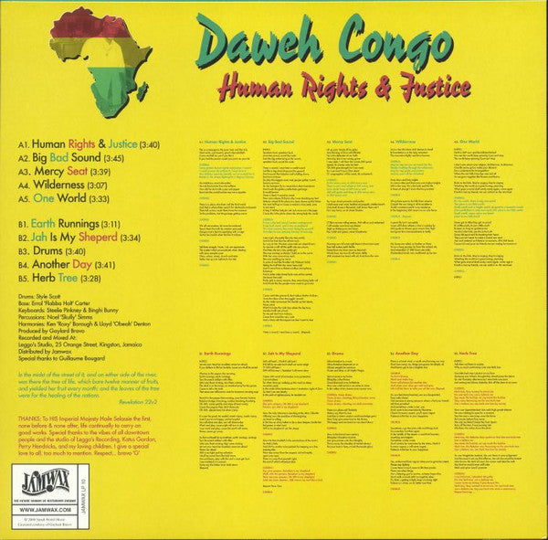 Daweh Congo : Human Rights & Justice (LP, Album, RE)